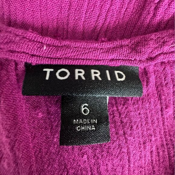 Torrid Tank Top Women’s Pink Tiered Adjustable Straps Size 6X - Picture 7 of 10